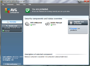 Capture d'ecran du logiciel AVG LinkScanner Free Edition 2015.0.6172