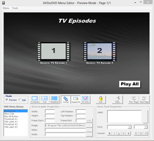 Capture d'ecran du logiciel AVStoDVD Portable 2.8.9