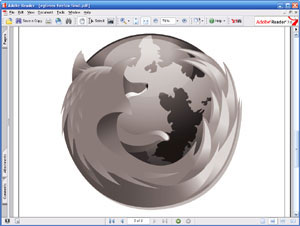Capture d'ecran du logiciel Adobe Reader 9.4.2 fr - Linux