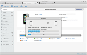 Capture d'écran du logiciel AnyTrans 8.9.14 for iOS fr - m...