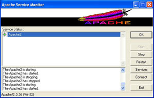 Capture d'ecran du logiciel Apache HTTP Server 2.4.65