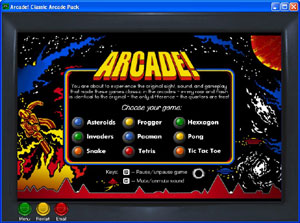 Capture d'ecran du logiciel Arcade Classic Arcade Pack 5.10