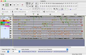 Capture d'ecran du logiciel Audacity 3.7.7 fr - macOS