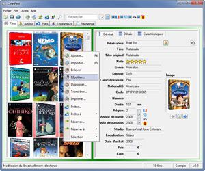 Capture d'ecran du logiciel Cine'Feel 2.3b fr