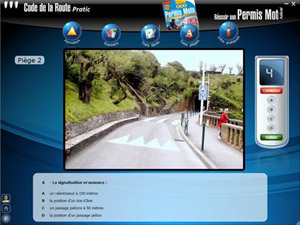 Capture d'ecran du logiciel Code de la Route Pratic 2013