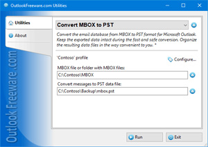Capture d'ecran du logiciel MBOX to PST Converter 5.0.1.0