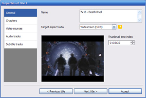 Capture d'ecran du logiciel DVD Flick 1.3.0.7