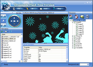 Capture d'ecran du logiciel Decompile Flash Free 2.1.3.20