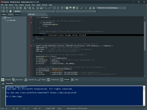Capture d'ecran du logiciel Dev-C++ 6.30