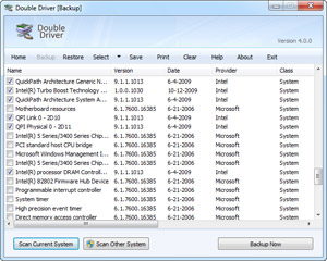 Capture d'ecran du logiciel Double Driver 4.1