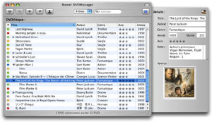 Capture d'ecran du logiciel fennel DVDManager 1.8.6 fr