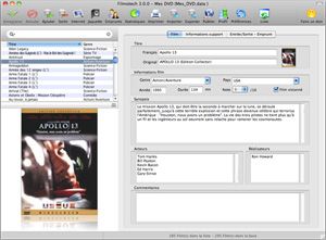 Capture d'ecran du logiciel Filmotech 3.11.2 fr - macOS