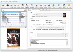 Capture d'ecran du logiciel Filmotech 3.11.2 fr - Windows