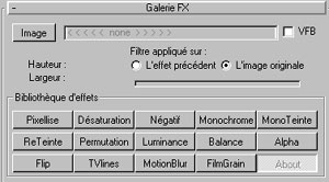 Capture d'ecran du logiciel Filter Fx 2.1 fr