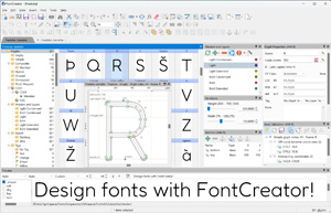 Capture d'ecran du logiciel FontCreator 16.0.0.3062