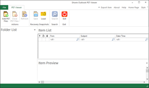 Capture d'écran du logiciel Outlook PST Viewer 21.7.0.0