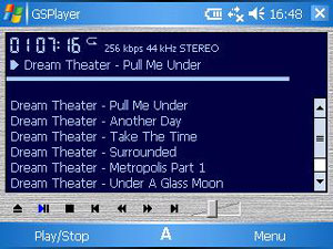 Capture d'ecran du logiciel GSPlayer 2.29