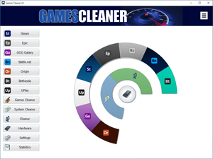 Capture d'ecran du logiciel Games Cleaner 24