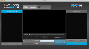 Capture d'ecran du logiciel GoPro Studio 2.5.7.321 fr - MacOS