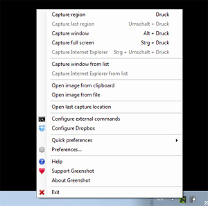 Capture d'ecran du logiciel Greenshot 1.3.315