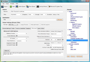 Capture d'ecran du logiciel HandBrake 1.11.2 fr - Windows