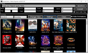 Capture d'ecran du logiciel HomeCinema 0.8.4.0