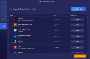 Capture d'ecran du logiciel IObit Software Updater 8.5.0.17 fr