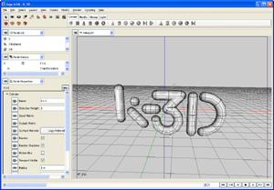 Capture d'ecran du logiciel K-3D Portable 0.8.0.1 Rev2