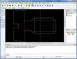 Capture d'ecran du logiciel LibreCAD 2.2.1.3-12 fr - Windows