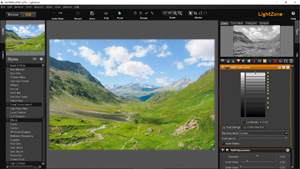 Capture d'ecran du logiciel LightZone 5.0.0