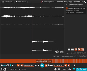 Capture d'ecran du logiciel LosslessCut 3.68.0 fr - Linux