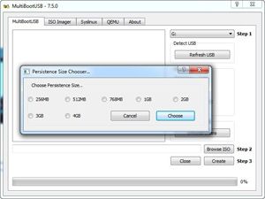Capture d'ecran du logiciel MultiBootUSB 9.2.0