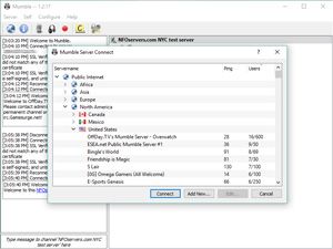 Capture d'ecran du logiciel Mumble Portable 1.5.915