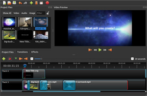 Capture d'ecran du logiciel OpenShot Video Editor 3.5.1 fr - Linux