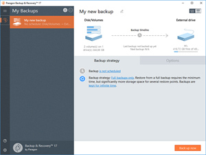 Capture d'ecran du logiciel Paragon Backup & Recovery Free 17.9.3.000 fr