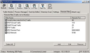 Capture d'ecran du logiciel ProPort 2.4.20