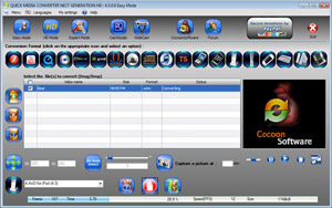 Capture d'ecran du logiciel Quick Media Converter HD 4.8.0.5 fr