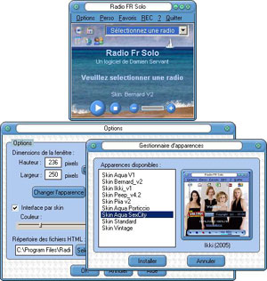 Capture d'ecran du logiciel Radio Fr Solo 2.1