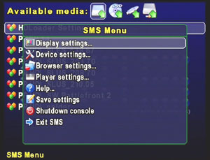 Capture d'ecran du logiciel Simple Media System (SMS) 2.9 Rev.4 fr