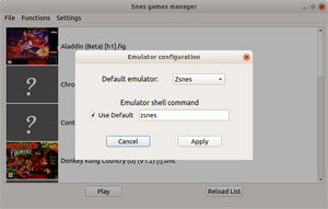Capture d'ecran du logiciel Snes Game Manager 1.0