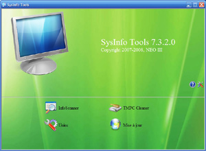 Capture d'ecran du logiciel SysInfo Tools 7.3.2.0 fr