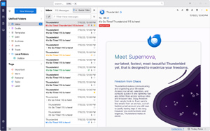 Capture d'ecran du logiciel Thunderbird 149.0.2 fr - Linux