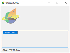 Capture d'ecran du logiciel UltraSurf 21.32