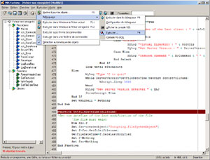 Capture d'ecran du logiciel VBS Factory 2.0 fr