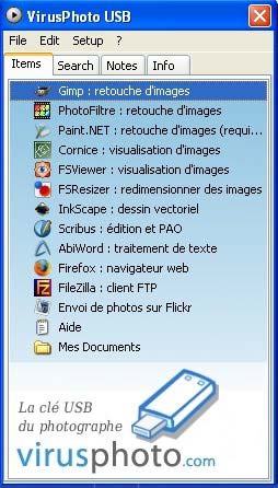 Capture d'ecran du logiciel VirusPhoto 1.0 beta fr