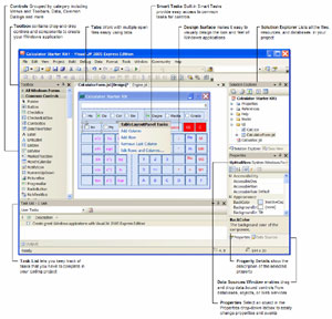 Capture d'ecran du logiciel Visual J# Express Edition 2005 fr