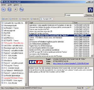Capture d'ecran du logiciel WebBulle 1.0.4 fr
