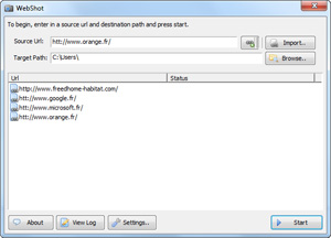Capture d'ecran du logiciel WebShot 1.9.3.0