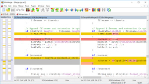Capture d'écran du logiciel WinMerge 2.16.56 fr