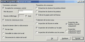 Capture d'ecran du logiciel WinVNC 3.3.3r9 fr